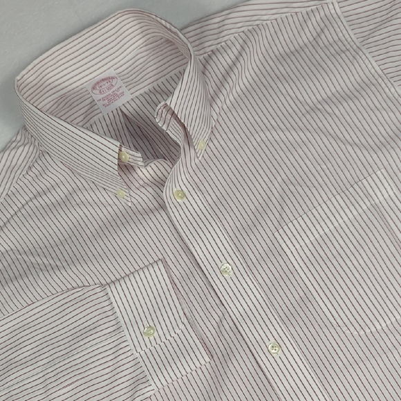 Brooks Brothers Other - Brooks‎ Brothers Traditional Fit Red White Long Sleeve Button-down Mens Neck 16